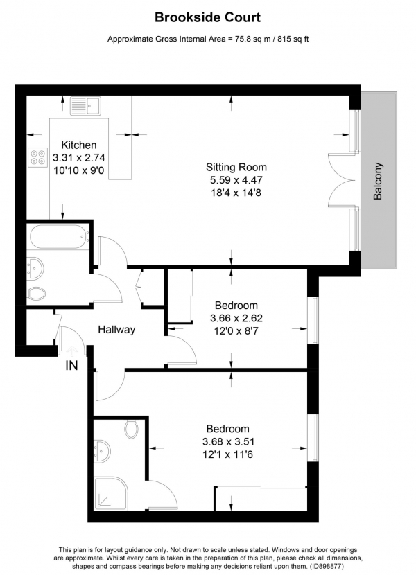 Floor Plan Image for 2 Bedroom Apartment for Sale in Tring - Luxurious Apartment