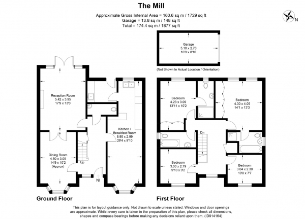 Floor Plan for 4 Bedroom Detached House for Sale in Wilstone, Wilstone, HP23, 4FP -  &pound1,049,000