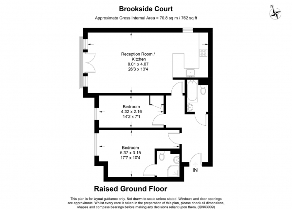 Floor Plan Image for 2 Bedroom Apartment for Sale in Brookside Court, Tring