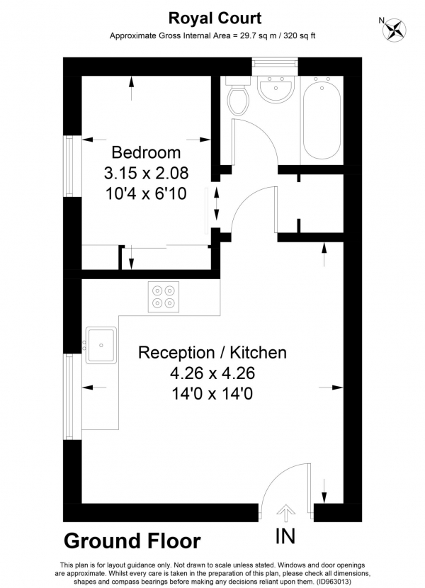 Floor Plan Image for 1 Bedroom Apartment for Sale in Tring Station