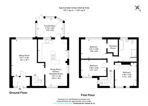 Floor Plan Image for 3 Bedroom Semi-Detached House for Sale in Buckland