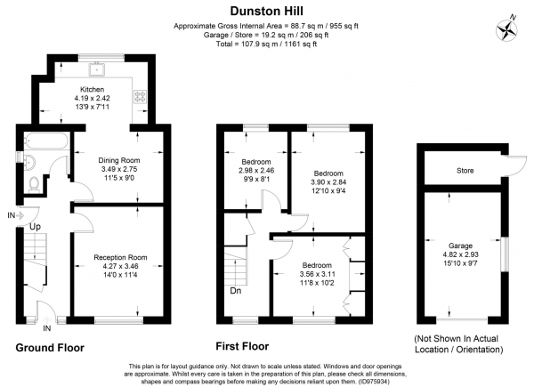 Floor Plan Image for 3 Bedroom Semi-Detached House for Sale in Dunston Hill, Tring