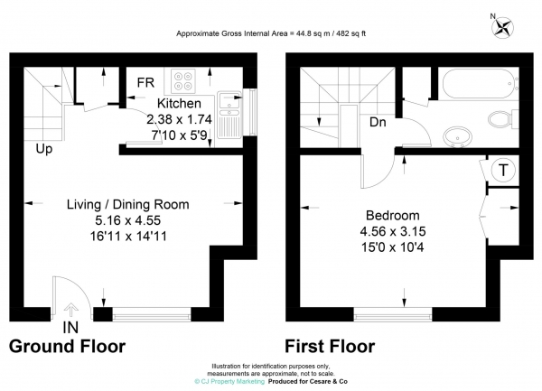 Floor Plan Image for 1 Bedroom Cluster House for Sale in Holly Drive, Lavender Grange