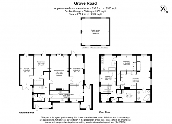 Floor Plan Image for 4 Bedroom Detached House for Sale in Grove Road, Tring