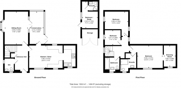 Floor Plan Image for 4 Bedroom Detached House for Sale in Pitstone