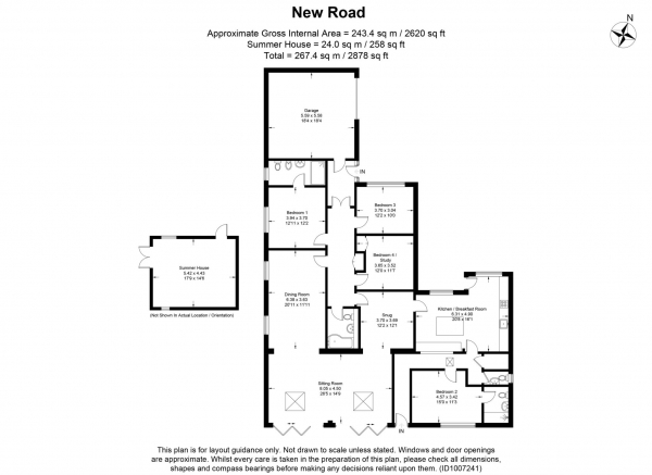 Floor Plan Image for 4 Bedroom Detached Bungalow for Sale in Aston Clinton