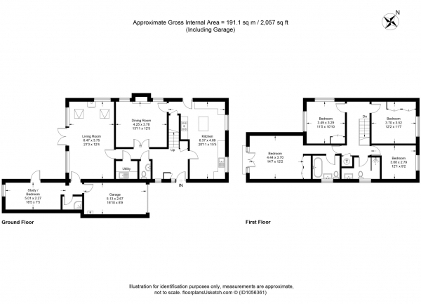 Floor Plan Image for 5 Bedroom Link Detached House for Sale in Marsworth