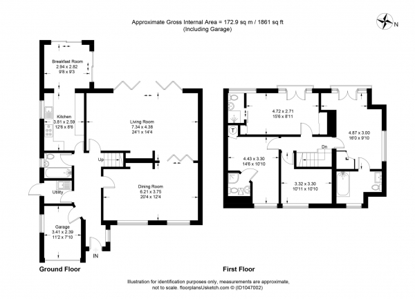 Floor Plan Image for 4 Bedroom Detached House for Sale in Ellesmere Close, Totternhoe