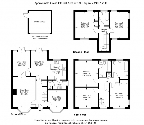 Floor Plan Image for 5 Bedroom Detached House for Sale in Harlech Road, Pitstone