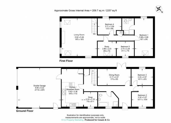 Floor Plan Image for 5 Bedroom Barn Conversion for Sale in Home Farm, Park Road