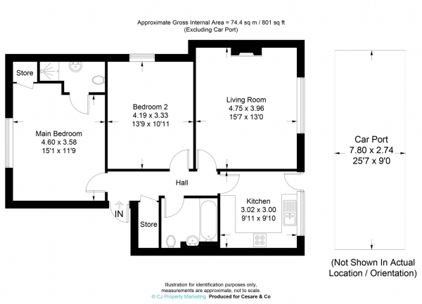 Floor Plan Image for 2 Bedroom Apartment for Sale in Burnhams Field, Weston Turville