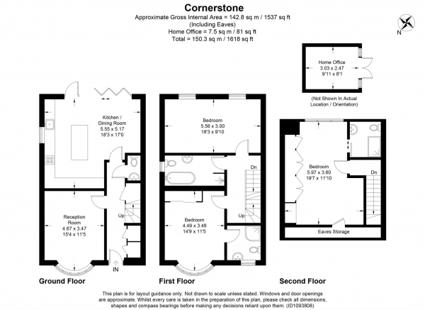 Floor Plan Image for 3 Bedroom Semi-Detached House for Sale in Icknield Way, Tring