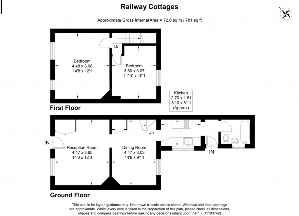 Floor Plan Image for 2 Bedroom Cottage for Sale in Railway Cottages, Tring Station