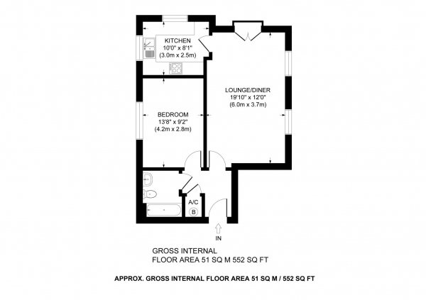 Floor Plan Image for 1 Bedroom Apartment for Sale in Aston Clinton