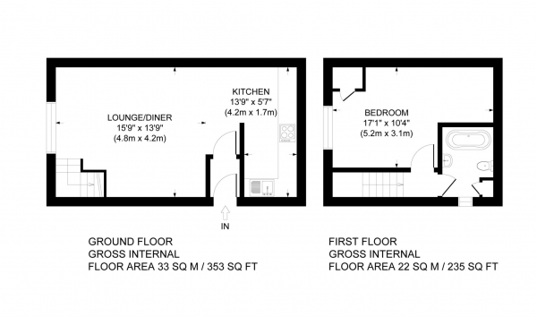 Floor Plan Image for 1 Bedroom Cluster House for Sale in Hunters Close, Tring