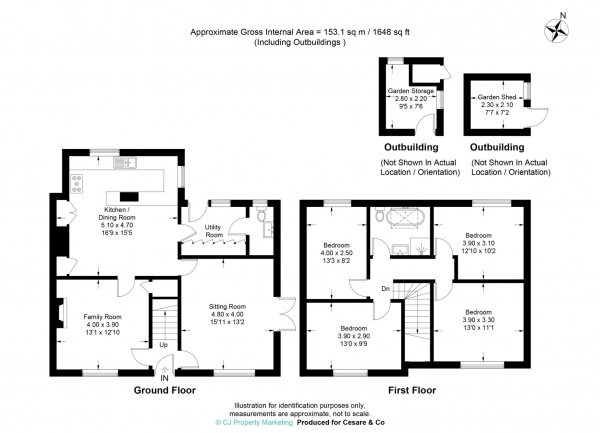 Floor Plan Image for 4 Bedroom Semi-Detached House for Sale in Wigginton