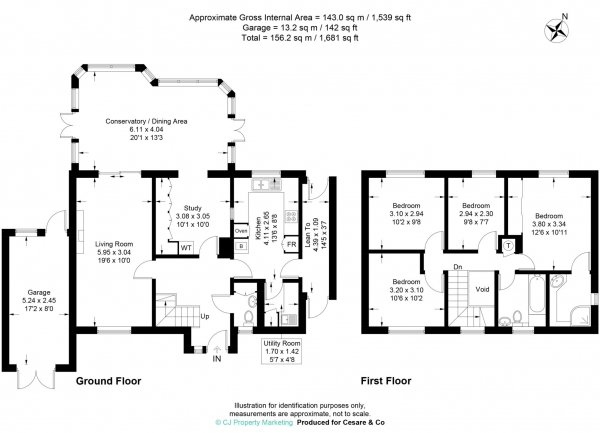 Floor Plan Image for 4 Bedroom Detached House for Sale in Mortimer Hill, Tring