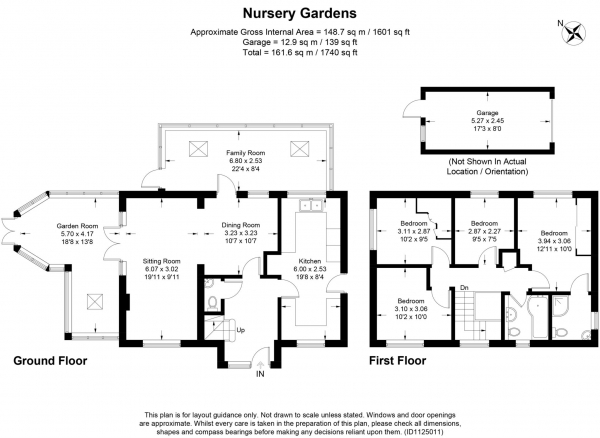 Floor Plan Image for 4 Bedroom Detached House for Sale in Nursery Gardens, Tring