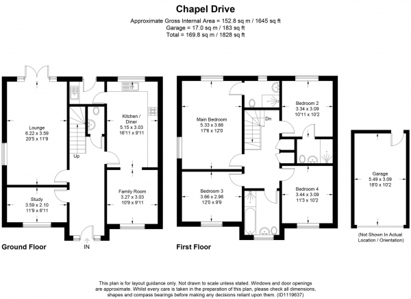 Floor Plan Image for 4 Bedroom Detached House for Sale in Chapel Drive, Aston Clinton