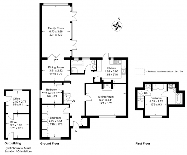 Floor Plan Image for 3 Bedroom Detached Bungalow for Sale in Marsworth