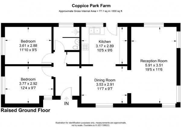 Floor Plan Image for 2 Bedroom Park Home for Sale in St Leonards