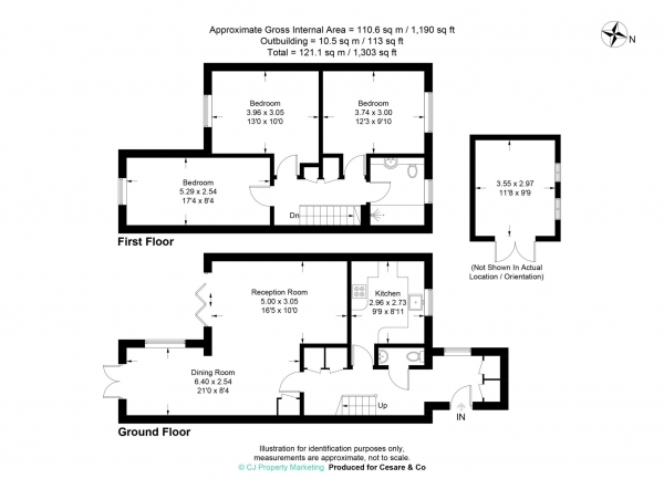 Floor Plan Image for 3 Bedroom Semi-Detached House for Sale in Wigginton