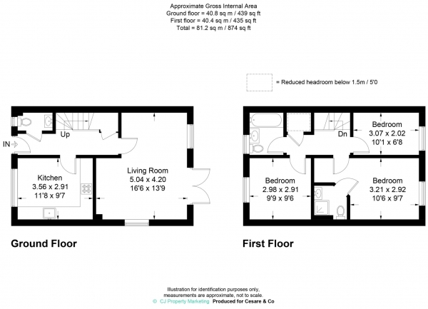 Floor Plan Image for 3 Bedroom Semi-Detached House for Sale in Bancroft Street, Cheddington