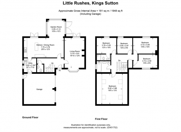 Floor Plan Image for 5 Bedroom Detached House to Rent in Buckingham Close, Kings Sutton, OX17