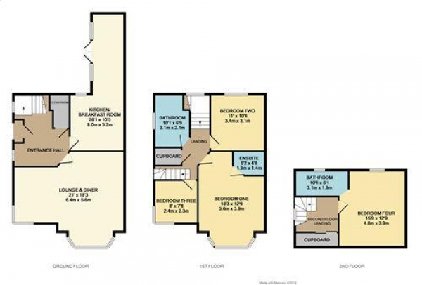 Floor Plan Image for 4 Bedroom Semi-Detached House for Sale in Crichton Place, Blackpool, FY4 1NS