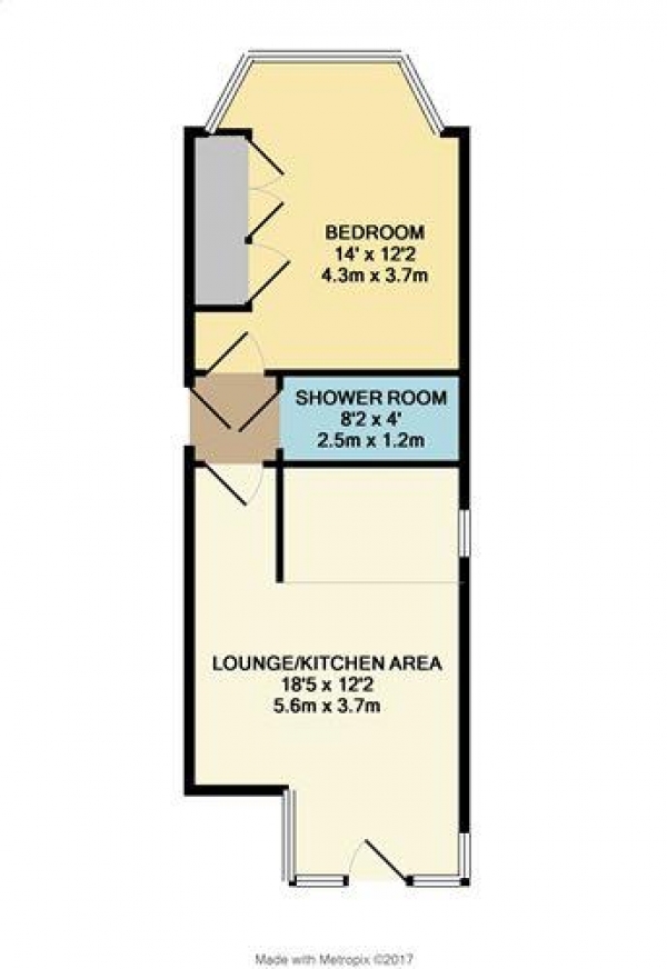 Floor Plan Image for 1 Bedroom Flat to Rent in Newton Drive, Blackpool, FY3 8LX