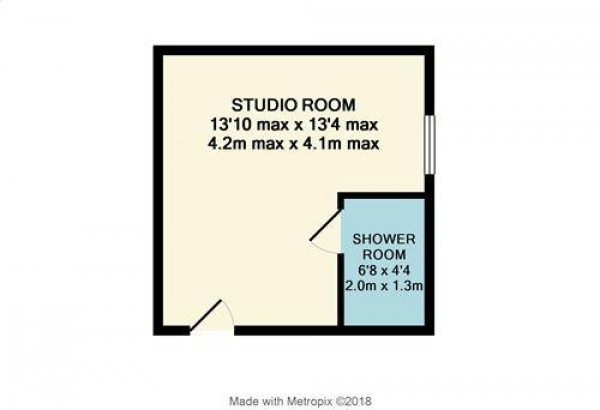 Floor Plan Image for Studio to Rent in Shaw Road