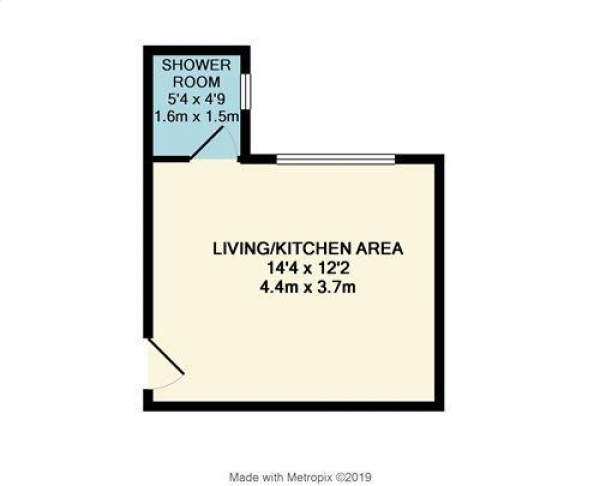 Floor Plan Image for Studio to Rent in The Promenade, Blackpool, FY1 2LB