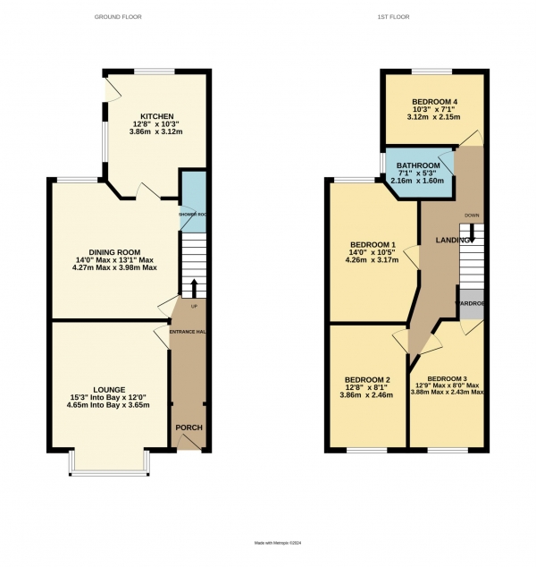 Floor Plan Image for 4 Bedroom Property for Sale in Palatine Road, Blackpool, FY1 4DX