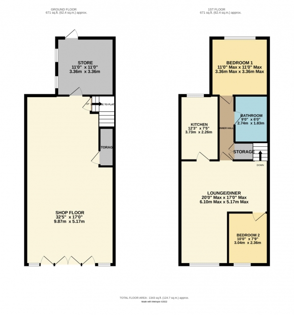 Floor Plan Image for 2 Bedroom Commercial Property for Sale in Bond Street, Blackpool, Lancashire, FY4 1BQ