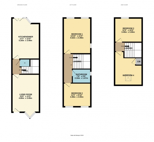 Floor Plan Image for 4 Bedroom Property for Sale in Ball Street, Blackpool, FY1 6HL