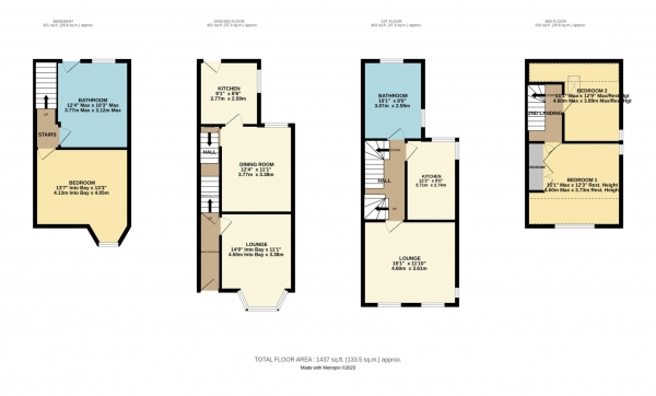 Floor Plan Image for 3 Bedroom Block of Apartments for Sale in Lowery Terrace, Blackpool, FY1 6DR