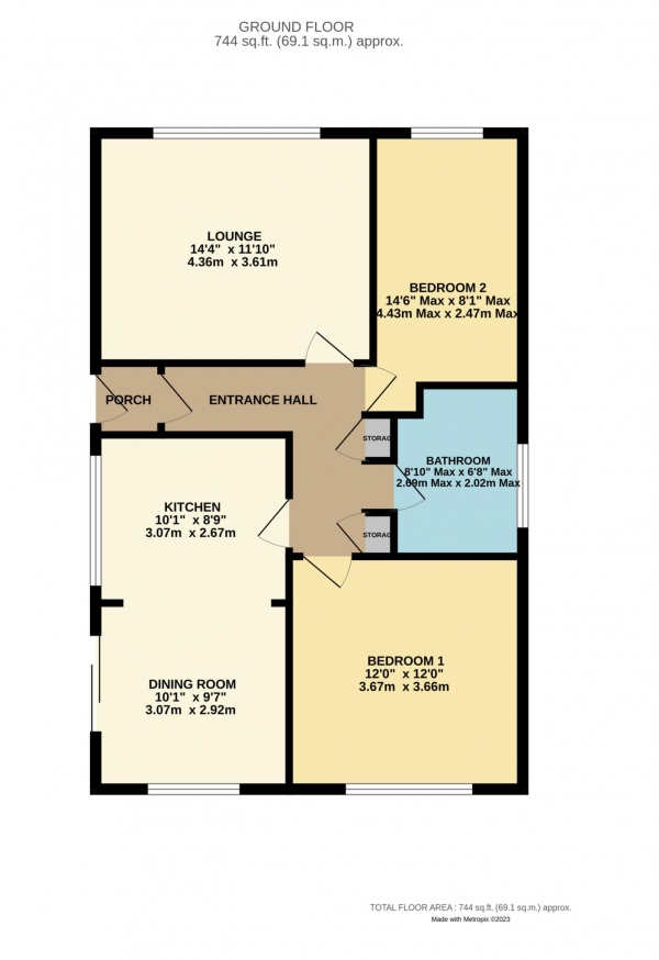 Floor Plan Image for 2 Bedroom Detached Bungalow for Sale in Speyside, Blackpool, FY4 2BS