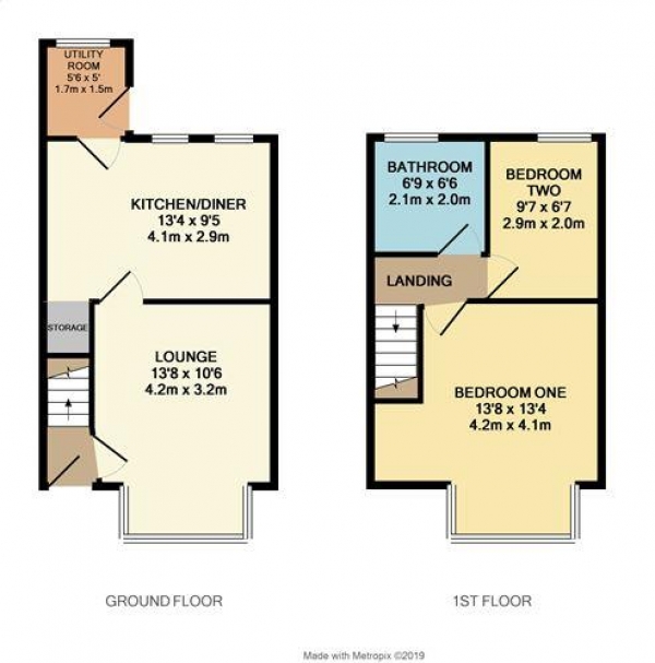 Floor Plan Image for 2 Bedroom Property for Sale in Southbank Avenue, Blackpool, FY4 5BU