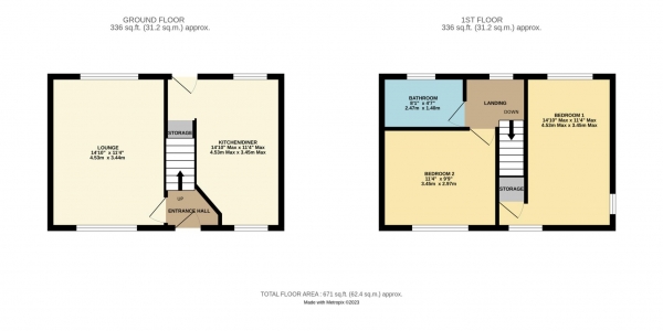 Floor Plan Image for 2 Bedroom Semi-Detached House for Sale in Borrowdale Road, Blackpool, FY4 4RU