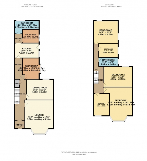 Floor Plan Image for 5 Bedroom Terraced House for Sale in Withnell Road, Blackpool, FY4 1HE