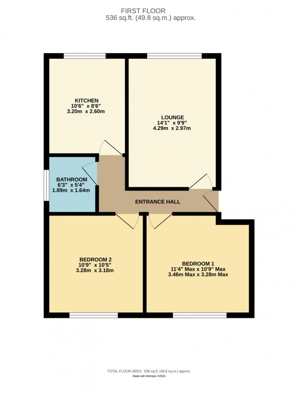 Floor Plan Image for 2 Bedroom Flat for Sale in Everest Close, Kilnhouse Lane Lytham St Annes, FY8 3HG