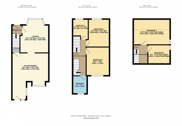 Floor Plan Image for 5 Bedroom End of Terrace House for Sale in Gordon Street, Blackpool, FY4 1AJ