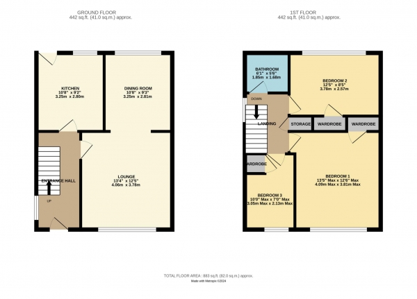 Floor Plan Image for 3 Bedroom End of Terrace House for Sale in Mardale Avenue, Blackpool, FY4 4TU