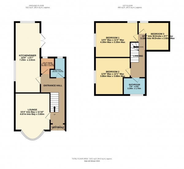 Floor Plan Image for 3 Bedroom Semi-Detached House for Sale in Roseway, Blackpool, FY4 2PW