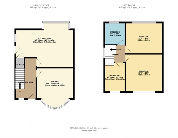 Floor Plan Image for 3 Bedroom Semi-Detached House to Rent in Clarence Avenue, Knott End On Sea, FY6 0AH