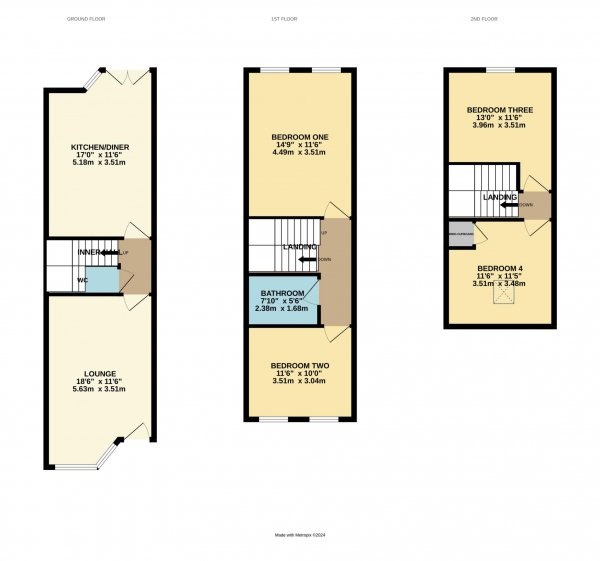 Floor Plan Image for 4 Bedroom Property for Sale in Ball Street, Blackpool, FY1 6HL