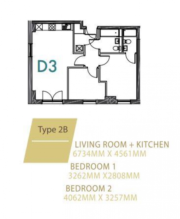 Floor Plan Image for 2 Bedroom Apartment for Sale in Alto, Sillivan Way, Salford, M3 6GF