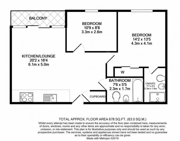 Floor Plan Image for 2 Bedroom Apartment for Sale in Milliners Wharf, Manchester, M4