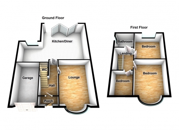 Floor Plan Image for 3 Bedroom Semi-Detached House for Sale in Brookfield Grove, Ashton Under Lyne