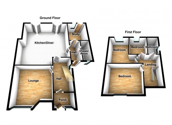 Floor Plan Image for 3 Bedroom Semi-Detached House for Sale in Mottram Old Road, Stalybridge